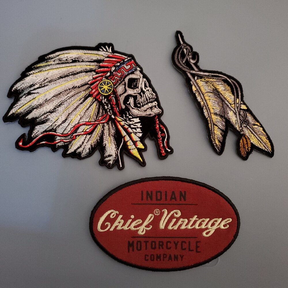 Indian Motorcycle Riding Sew On Patches